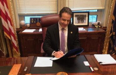 Governor Cuomo signs Covid-19 legislation.